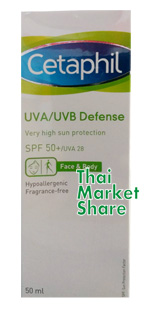 รูปภาพของ Cetaphil UVA/UVB Defense Very High Sun Protection SPF 50+ ขนาด50mL (Packing ใหม่)